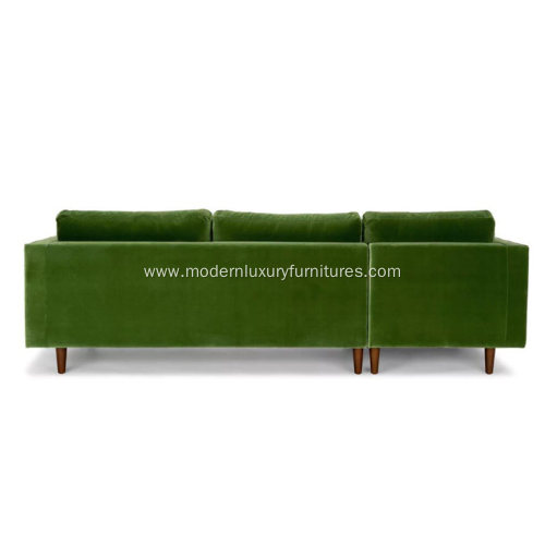 Sven Green Fabric Left Sectional Sofa